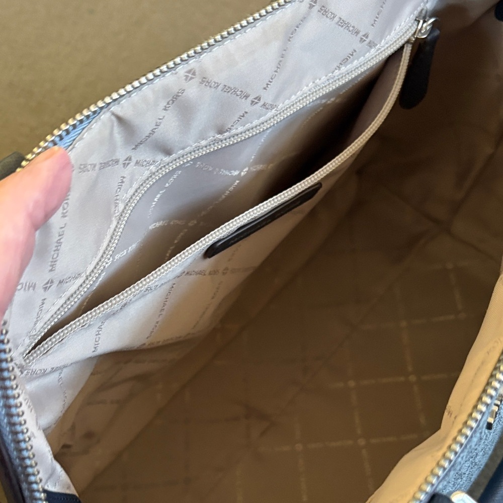 Michael Kors Navy and Light Blue Satchel - Picture 2 of 4